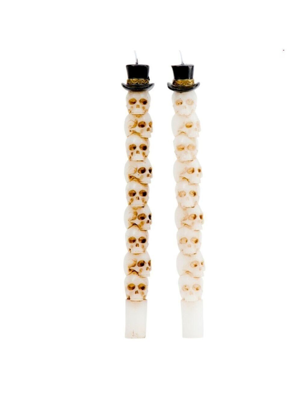 Christian Siriano Skull Taper Candles with Top Hats New